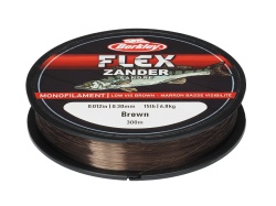 FIR MONOFILAMENT BERKLEY FLEX ZANDER 300M/330YD, 0,25MM, 4,8KG/11LB BROWN