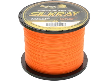 FIR MONOFILAMENT SELECT BAITS SILKRAY FLUO MATT ORANGE 1000M 0.26MM