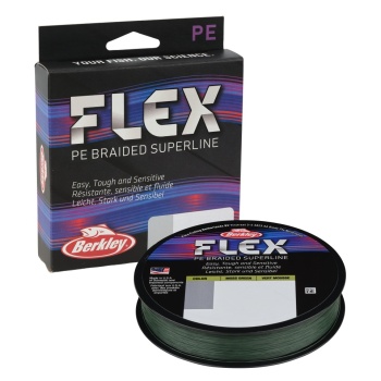 FIR TEXTIL BERKLEY FLEX BRAID X4 FUZIONAT 135M/150YD, 0,33MM, 23,1KG/51LB MOSS GREEN