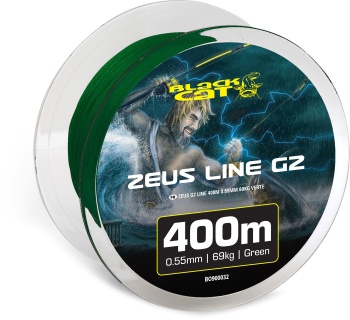 FIR TEXTIL BLACK CAT ZEUS G2 LINE 400M 0.55MM 69KG GREEN
