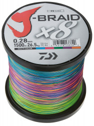 FIR TEXTIL DAIWA J-BRAID X8 MULTICOLOR 028MM / 26.5KG / 1500M