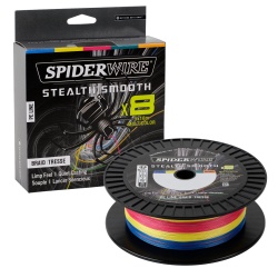 FIR TEXTIL SPIDERWIRE STEALTH SMOOTH8 X8 PE BRAID 600M 654YD 0.33MM 38.1KG 84LB MULITI