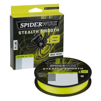 FIR TEXTIL SPIDERWIRE STEALTH X8 0.39MM 150M 46.3KG HI-VIS YELLOW