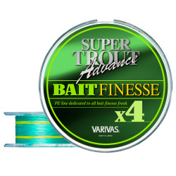 FIR TEXTIL VARIVAS SUPER TROUT ADVANCE BAIT FINESSE PE X4 100M 0.148MM 15.0LB VERDE FLUO