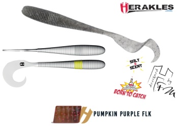 GRUB HERAKLES MATO WORM 6.5 16.5cm Pumpkin Purple Flakes