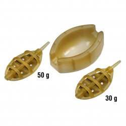 KIT KONGER TEAM CARP 2 METHOD FEEDER OVALE 30-50GR CU MATRITA 2+1BUC