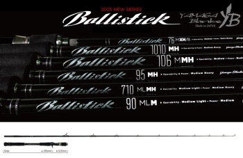 LANSETA YAMAGA BALLISTICK 76M-XH/B BAITCAST 2.296M 20-180GR 1BUC FUJI SIC K TITANIUM
