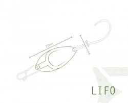 LINGURITA OSCILANTA DELPHIN LIFO 2.5G SNOW HOOK #8 SNAP 00