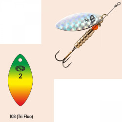 LINGURITA ROTATIVA 2 8GR SWIMY INLINE SPINNER WILLOW I03 TRI FLUO