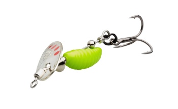 LINGURITA ROTATIVA SAVAGE GEAR SPINNER GRUB NR.1 3.8G SINKING SILVER BLACK RED BLACK - Img 3