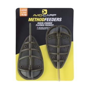 METHOD FEEDER INLINE AVID CARP QUICK CHANGE FLATBED 70G 2BUC/BLISTER MARE 2.5 OZ