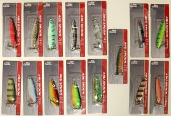 MIX LINGURITE OSCILANTE ABU GARCIA BIG SPOON ASSORTED LURE BOX 150PCS