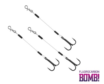 MONTURA DELPHIN BOMB TWISTO RIGS FLUOROCARBON / 3BUC #8/8CM - Img 3