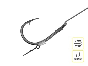MONTURA DELPHIN BRAIDED STING FEEDER RIG / 10BUC 12CM / 0.14MM / TURNER #8 - Img 2