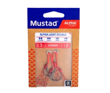 MONTURA MUSTAD ALPHA LIGHT FLASH DOUBLE NR.1 2BUC/PL - Img 2