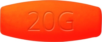PLUMB FOSFORESCENT BLACK CAT FRONT ZONE 20G RED GLOW 3BUC