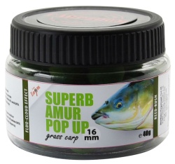 POP UP CARP ZOOMS SUPERB AMUR-GRASS CARP 40GR 16MM RED RUSH