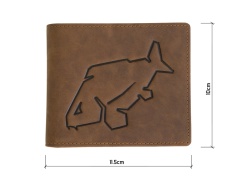 PORTOFEL DIN PIELE DELPHIN CARP OUTLINE
