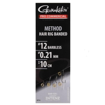 RIG GAMAKATSU METHOD HAIR RIG BAND NR.12/0,21MM/10CM 8BUC/PL