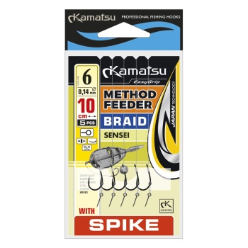 RIG METHOD FEEDER PE SPIN KAMATSU SENSEI BRBL FIR TEXTIL 5BUC 0.12MM, 10CM NO 10