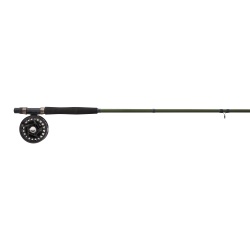 SET PESCUIT LA MUSCA SHAKESPEARE SELECT ROD, REEL, LINE, LEADER, FLYBOX & FLYS COMBO 8' 3PC / 5/6 WF6+56 (20LB NYLON BACKING)