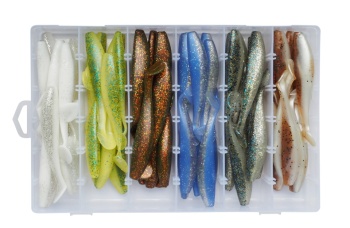 SET SHAD ABU GARCIA PADDLETAIL BOX 10CM 60PCS - Img 5