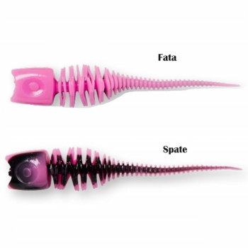 SHAD EFFZETT GARLIC TROUT 6CM UV PINK BLACK 10BUC/PAC