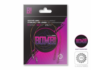 STRUNA DIN OTEL CU VARTEJ BOMB! / 49 FIBRE 2BUC/60CM/14KG - Img 2