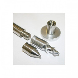 SUPORT TELESCOPIC INOX EXTRA CARP BANK STICK CU ADAPTOR DE PONTON 3 IN 1/ 30-50CM