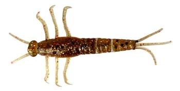 SWIMBAIT 3D PVC MAYFLY 5CM / BROWN GLITTER 8BUC