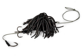 TEASER BLACK CAT REAL WORM TEASER 120G BLACK RED FLASH - Img 2