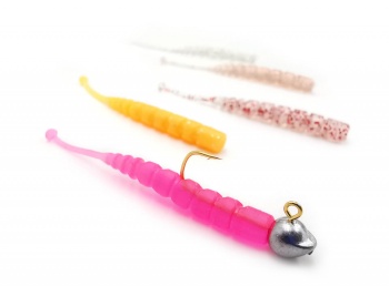 VIERME MUSTAD AJI MICRO PLU 5CM WHITE GLOW GLITTER 16BUC / PL - Img 2