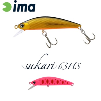 VOBLER IMA SUKARI 63HS 63mm 8gr 018 Pink Yamame