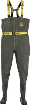 WADERS BLACK CAT GREEN BOOTED WADERS 12/46