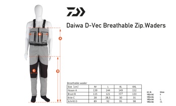 WADERS DAIWA DAIWA D-VEC BREATHABLE ZIPPED MAR.XL - Img 5