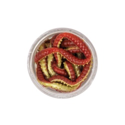 WORM BERKLEY POWERBAIT POWER HONEY WORM RED YELLOW