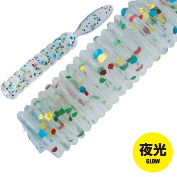 WORM MAJOR CRAFT AJI-DO CANDOLL 5cm #005 Clear Lame Mashimashi Glow