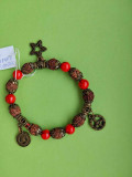 Bratara rudraksha si howlit rosu