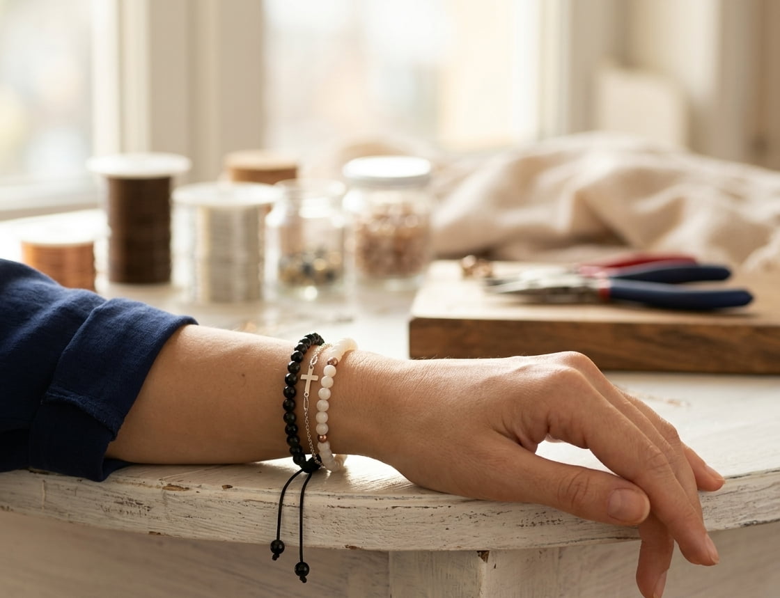 Stacking de Bratari: Ghidul Complet 2026 Cum Sa Construiesti Un Wrist Stack Perfect Cu Pietre Naturale Si Argint