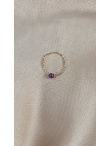 Inel Handmade Argint placat cu Aur Rubin