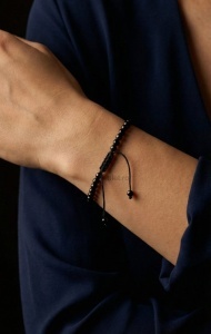Alet - Bratara Handmade cu bile Aur 8K pentru Protectie Energii Negative, Turmalina si Onix