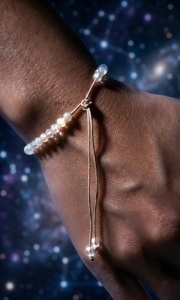 Alet - Bratara Handmade din Aur 14K pentru Zodia Pesti, Safir si Ametist