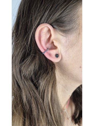 Cercei Ear Cuff Terahertz Argintii