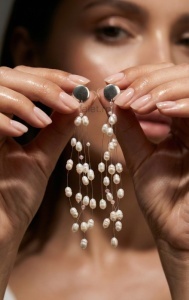 Alet - Cercei Floating Pearl Argint 925 si Perle Naturale de Cultura
