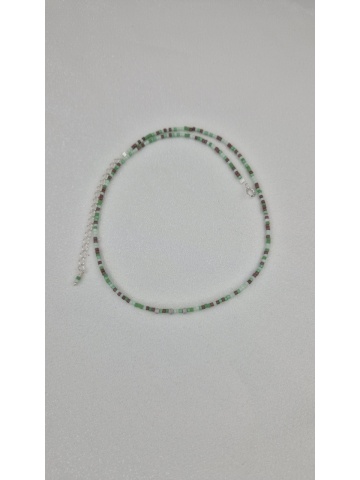 Colier Handmade Argint Miyuki Verde