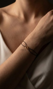 Alet - Bratara Handmade cu bile Aur 8K si Hematit Natural Inima, Reglabila
