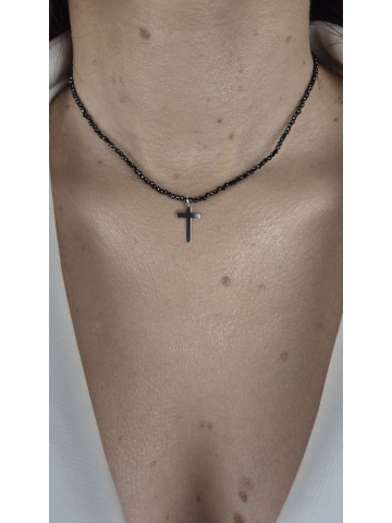 Colier Argint Cruce Cubic Zirconiu de dama