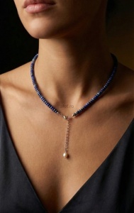 Colier Argint Perle Pietre Semiprețioase Lapis Lazuli