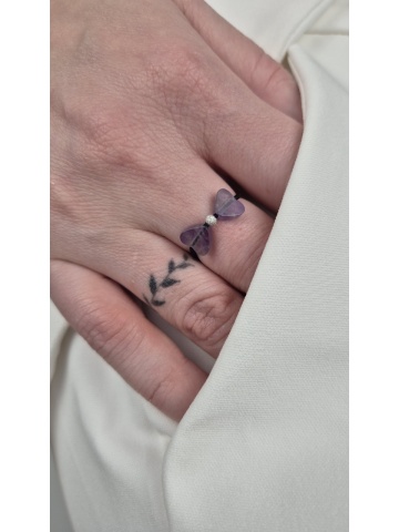 Inel Handmade Argint Ametist Inima