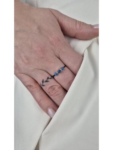 Inel Reglabil Handmade Argint Apatit